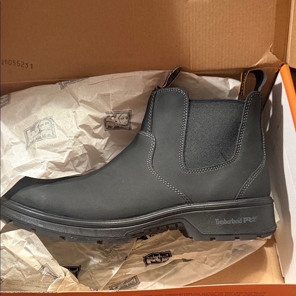 Timberland PRO Men's Black Nashoba Casual Composite Toe Waterproof Chelsea Boots